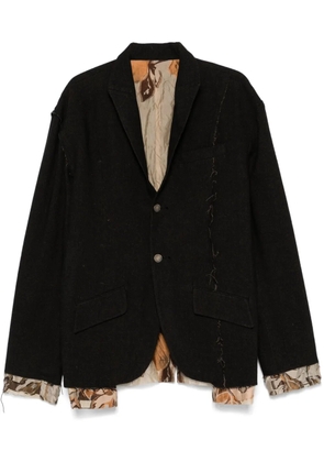 CHIAHUNG SU patchwork blazer - Brown