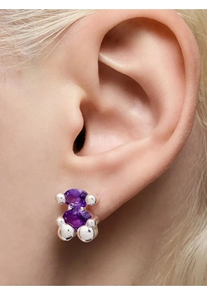 TOUS sapphire-bear earrings - Silver
