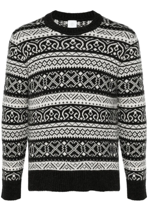 Eleventy fair isle-intarsia sweater - Black