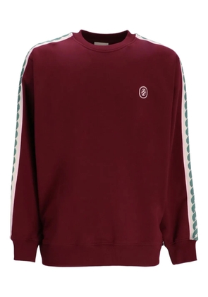 Drôle De Monsieur tape-detail cotton sweatshirt - Red