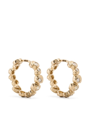 Yvonne Léon 9kt yellow gold Escargot diamond hoop earrings