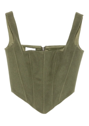 Vestiaire d'un Oiseau Libre cashmere corset - Green