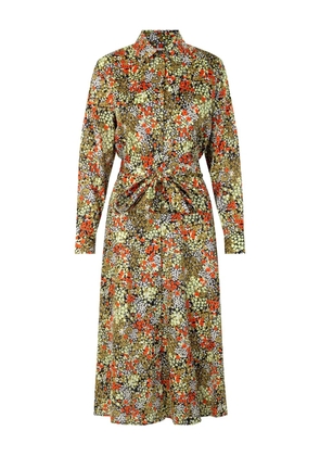 SAMSOE SAMSOE Asta floral-print shirt dress - Green