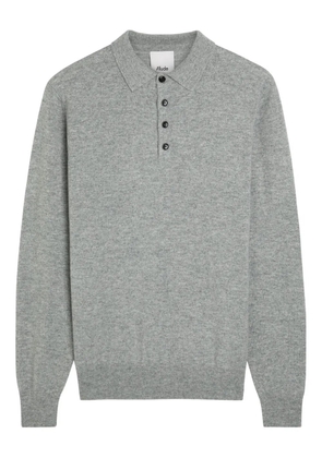 Allude button long-sleeve polo shirt - Grey
