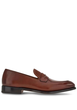 Ferragamo calf leather penny loafers - Brown