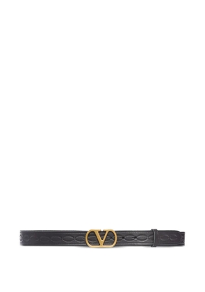 Valentino Garavani embossed leather belt - Black