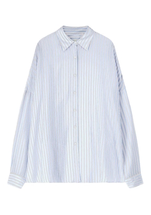 DRIES VAN NOTEN striped cocoon shirt - Blue