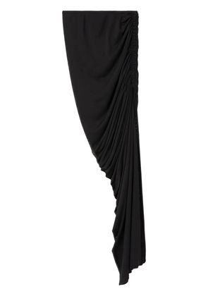 AZ FACTORY x Ester Manas ruched-detailed side-slit skirt - Black