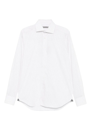 Corneliani pinstripe long-sleeved shirt - White