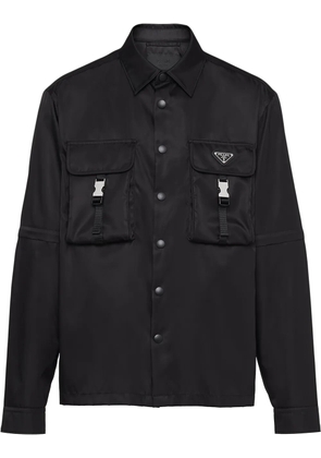Prada Re-Nylon triangle-logo shirt - Black