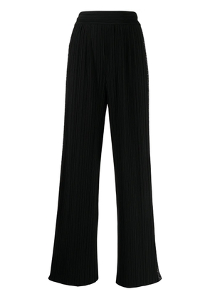 Giorgio Armani high-waisted pleated trousers - Black