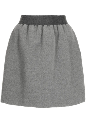 Fabiana Filippi felted A-line wool miniskirt - Grey