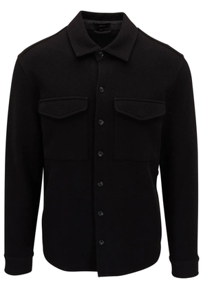 Vince button-up cotton-blend shirt - Black