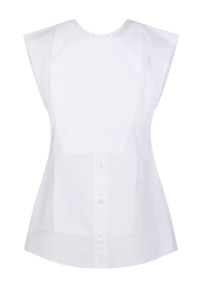 Victoria Beckham button-front sleeveless top - White