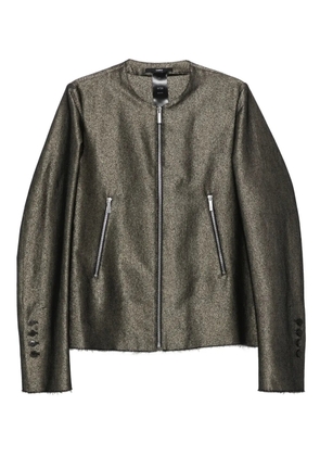 SAPIO frayed-edge metallic jacket - Grey