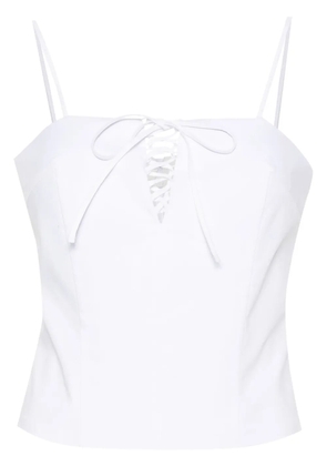 Federica Tosi lace-up corset top - White