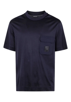 Emporio Armani patch-pocket logo-patch T-shirt - Blue