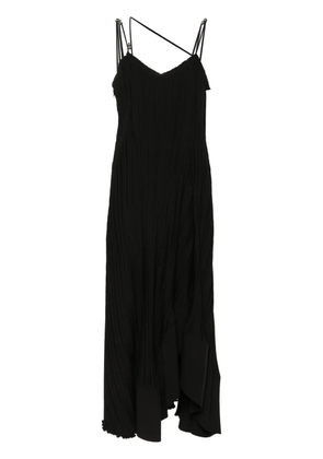 Lanvin asymmetric-hem pleated dress - Black