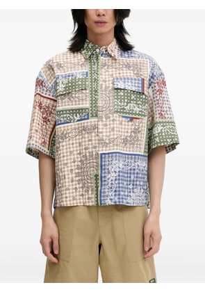 RHUDE patchwork shirt - Neutrals