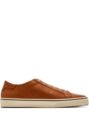 Brunello Cucinelli leather lace-up sneakers - Brown