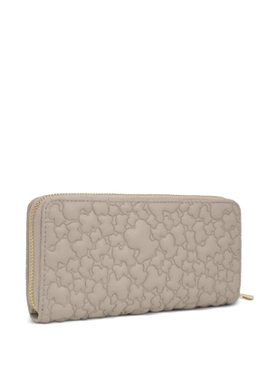 TOUS bear-embossed zip-around wallet - Neutrals