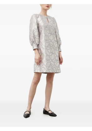 Bruuns Bazaar chain-print puff-sleeve mini dress - Grey