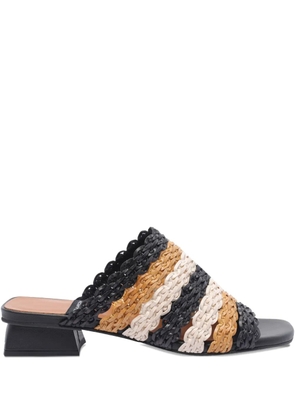 ANGEL ALARCON 25mm Rose heeled sandals - Black