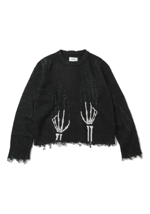 Doublet skeleton distressed sweater - Black
