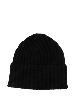 Liska ribbed cashmere beanie hat - Black