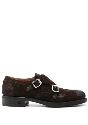 Miu Miu x Church's leather brogues - Brown