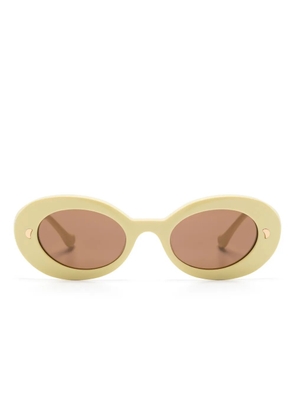 Nanushka Giva oval-frame sunglasses - Yellow