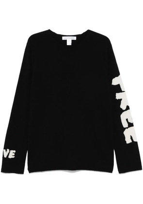 Comme Des Garçons Shirt intarsia-knit logo sweater - Black