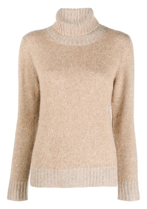 Fabiana Filippi roll-neck knitted top - Neutrals