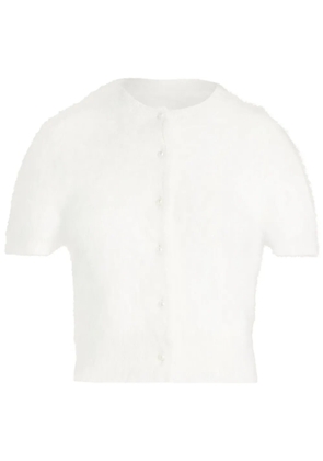 Maison Margiela short-sleeve cropped cardigan - White
