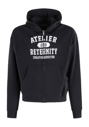 RETERNITY logo-print hoodie - Black