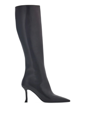 Ferragamo pointed-toe leather boots - Black