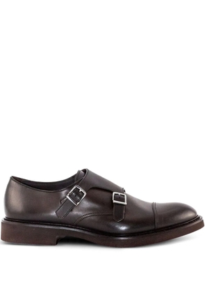 Doucal's leather monk shoes - Brown