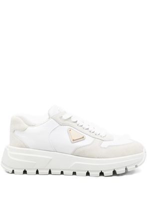 Prada logo-plaque sneakers - White