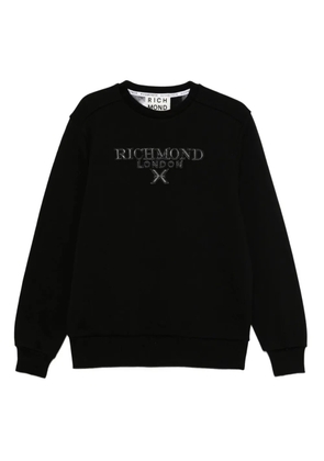John Richmond logo-embroidered sweatshirt - Black