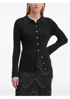 Bruuns Bazaar AnemonesBBSeyra ribbed-knit button cardigan - Black