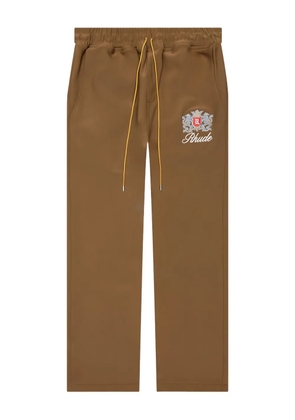 RHUDE Brentwood embroidered track pants - Brown