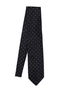 Destin patterned-jacquard tie - Blue