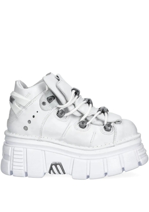 NEW ROCK M-106-S53 platform lace-up trainers - White