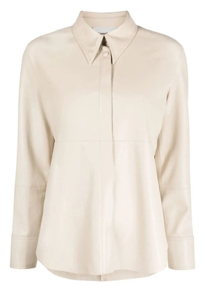 Nanushka coated long-sleeve shirt - Neutrals