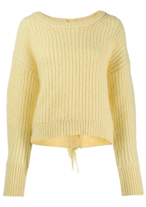 Kenzo scoop neck knitted jumper - Yellow