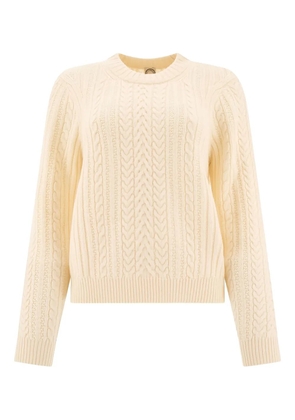 Ines De La Fressange cable-knit ribbed sweater - Neutrals