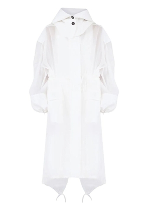 Ferragamo unlined organza trench - White