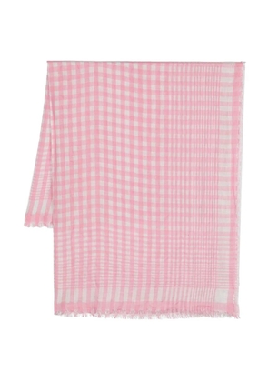 Faliero Sarti check-pattern scarve - Pink