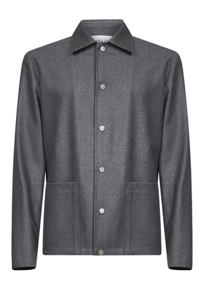 D4.0 snap-button patch-pocket jacket - Grey