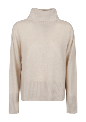 Aragona turtleneck ribbed sweater - Neutrals